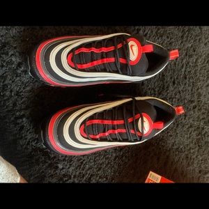 Nike air Max 97‘s men’s size 10 1/2. Black and university red. Excellent cond